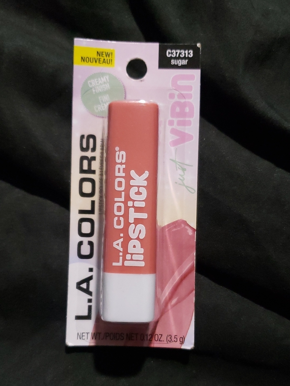 L.A. Colors Vibin Lipstick Color Sugar C37313 New .12fl Oz